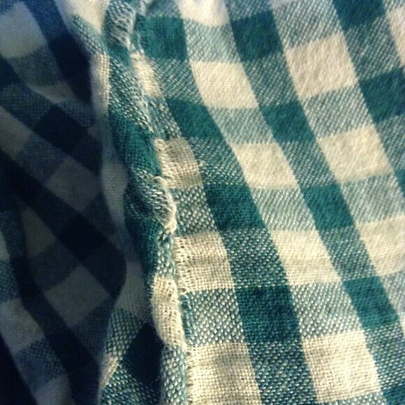 Retro Green Gingham Midi 1950s '50s-Style Wiggle Day Dress - Picture 3 of 5